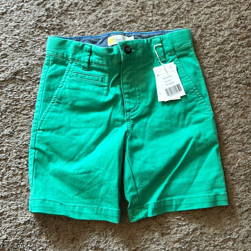 Brand new with Tags mini Biden green cotton twill shorts
